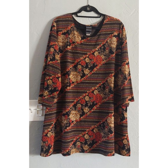 tops blouse Tops - Vintage Tops Blouse Women 3X,Spandex, Acetate  Polyester, 26 Inch Of Armp To Arm